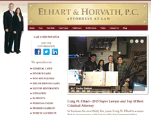 Tablet Screenshot of elhartlawoffice.com